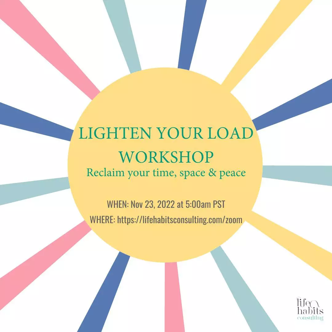 Free workshop declutter your space for more time space energy